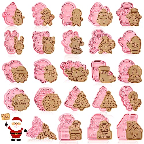 16 Pièce Emporte-pièces de Noël 3D - Moule Biscuit Plastique